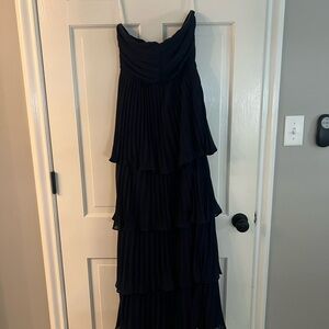 Lulu's NAVY Tiered Maxi Dress